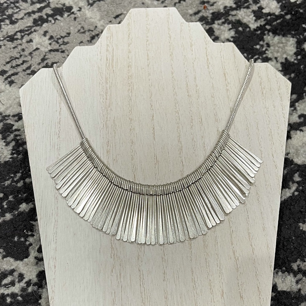 Stella & Dot Vintage Silver Fringe Necklace